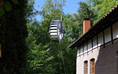 Neues Mühlrad_CC_Gemeinde Hagen a.T.W. - Heimatverein Hagen a.T.W., Reinhard Frauenheim Neues Mühlrad_CC_Gemeinde Hagen a.T.W.