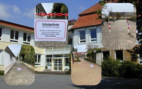Sperrung Schulhof 