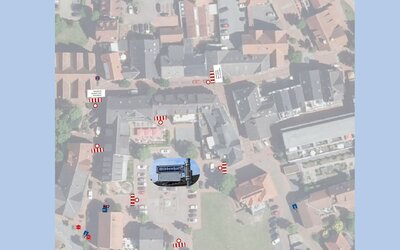 Sperrung Dorfstraße (480 x 300 mm)